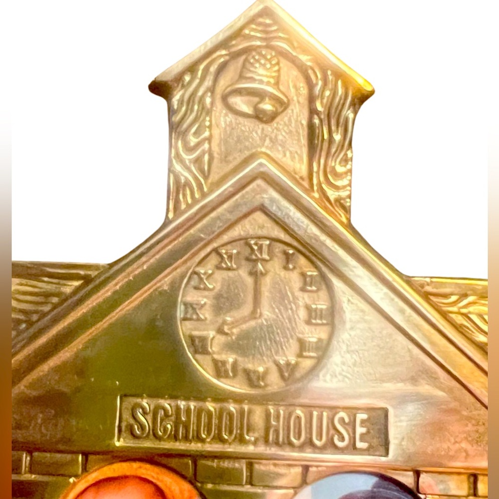 Solid Brass Never Used School House 12 Grade Photo Picture Frame - Picture 2 of 6